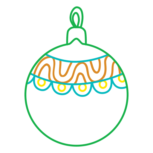 Icono de trazo de bola de Navidad 206 Diseño PNG