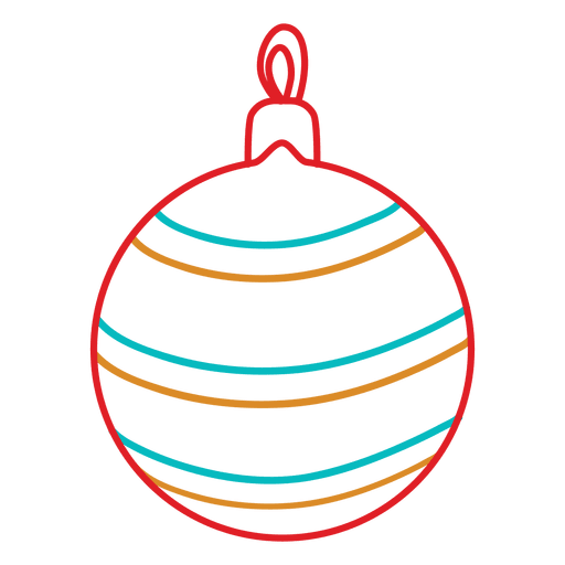 Icono de trazo de bola de Navidad 207 Diseño PNG