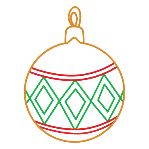 Icono de trazo de bola de Navidad 209 Diseño PNG
