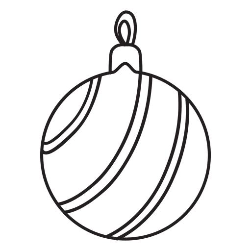 Weihnachtsball Strich Symbol 219 PNG-Design