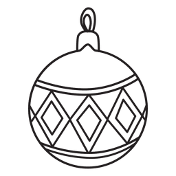 Christmas Ball Stroke Icon 221 PNG & SVG Design For T-Shirts