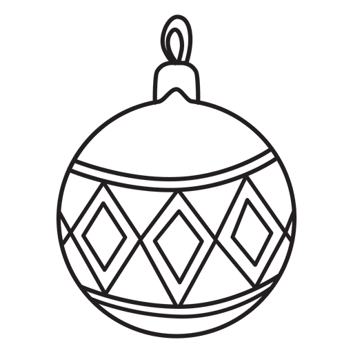 Icono de trazo de bola de Navidad 221 Diseño PNG