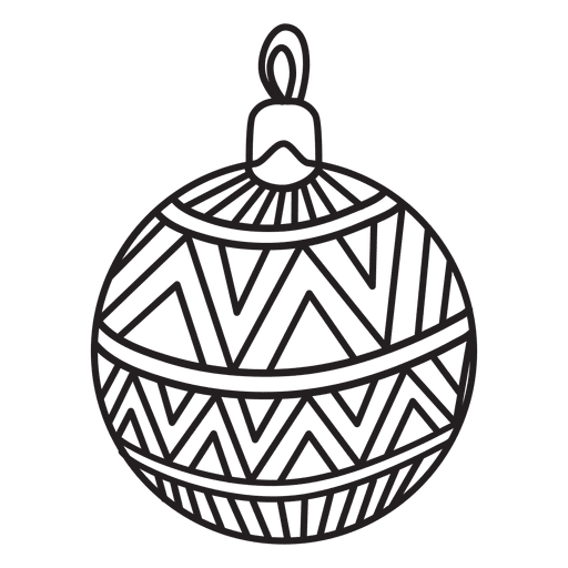 Icono de trazo de bola de Navidad 222 Diseño PNG