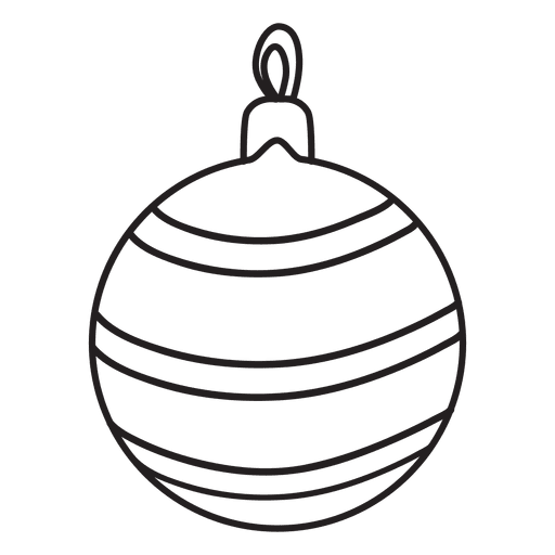 Icono de trazo de bola de Navidad 223 Diseño PNG