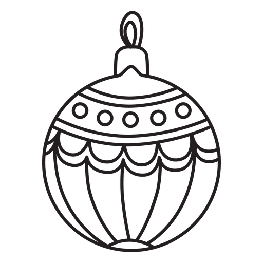 Icono de trazo de bola de Navidad 224 Diseño PNG