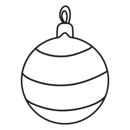 Icono de trazo de bola de Navidad 225 Diseño PNG