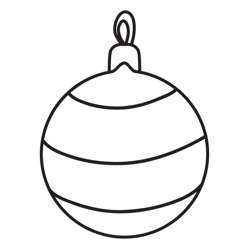 Icono de trazo de bola de Navidad 225 Diseño PNG