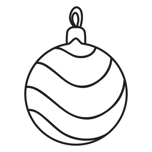 Ícone de traço de bola de Natal 226 Desenho PNG