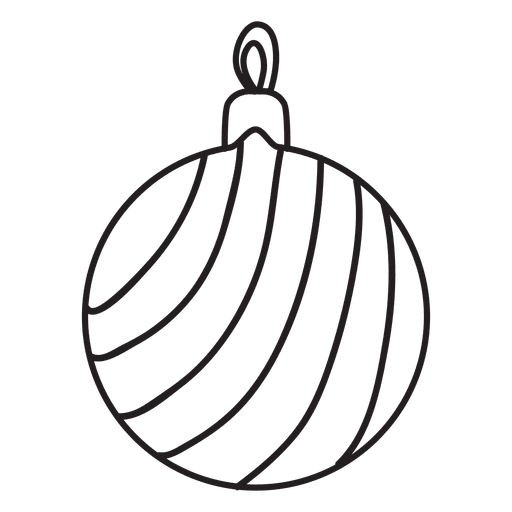 Ícone de traço de bola de Natal 227 Desenho PNG