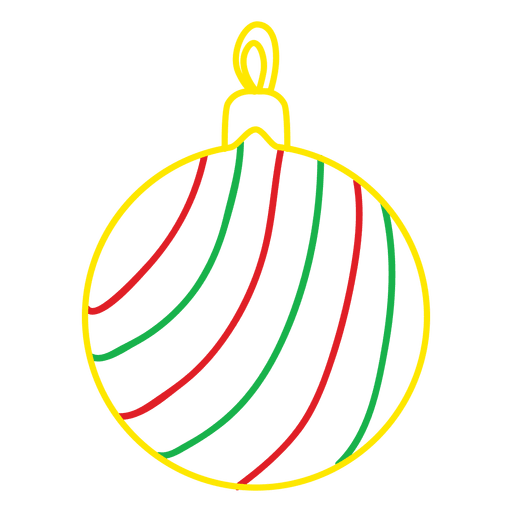 Icono de trazo de bola de Navidad 228 Diseño PNG