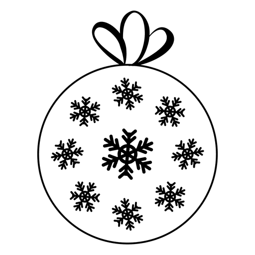 Icono de trazo de bola de Navidad 36 Diseño PNG