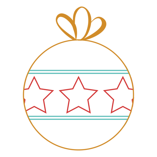 Icono de trazo de bola de Navidad 40 Diseño PNG