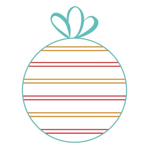 Icono de trazo de bola de Navidad 42 Diseño PNG