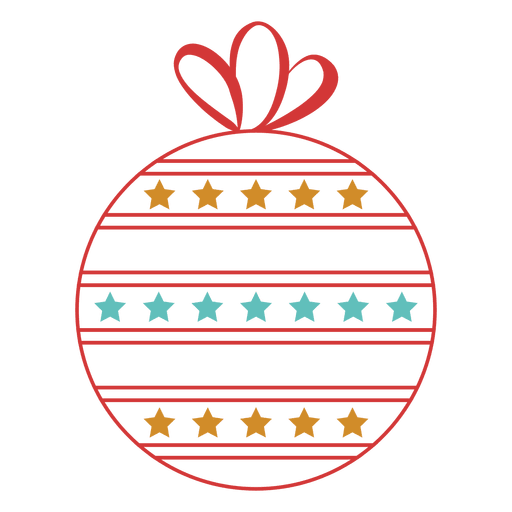 Icono de trazo de bola de Navidad 43 Diseño PNG