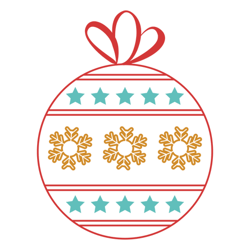 Icono de trazo de bola de Navidad 44 Diseño PNG