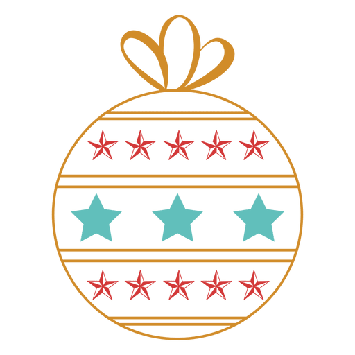 Icono de trazo de bola de Navidad 45 Diseño PNG