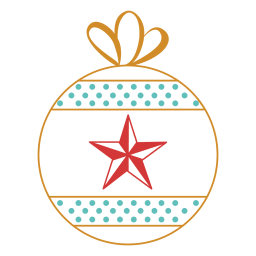 Christmas Ornament Stroke  PNG Design