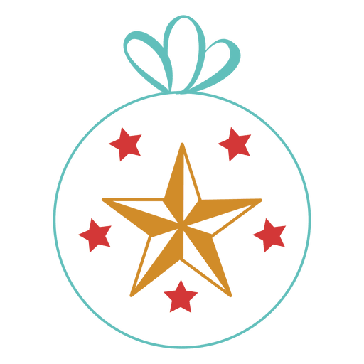 Icono de trazo de bola de Navidad 47 Diseño PNG