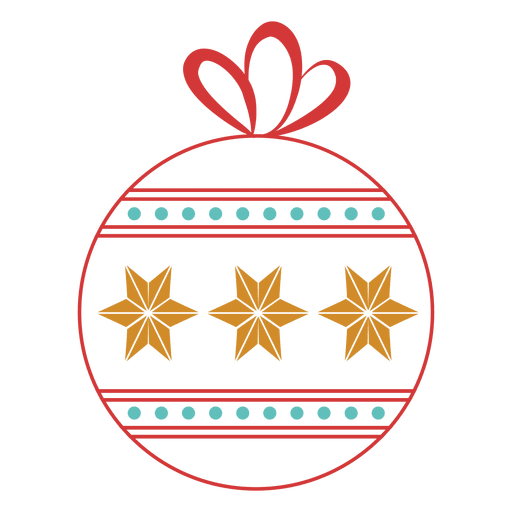 Icono de trazo de bola de Navidad 48 Diseño PNG