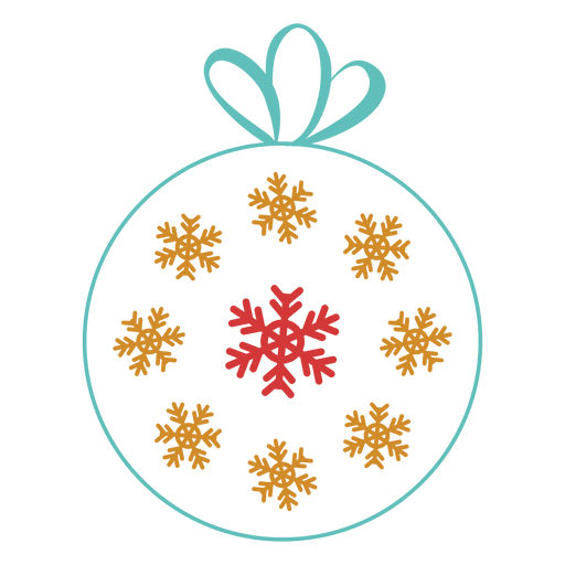 Icono de trazo de bola de Navidad 49 Diseño PNG