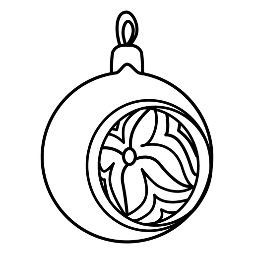 Icono de trazo de bola de Navidad 52 Diseño PNG