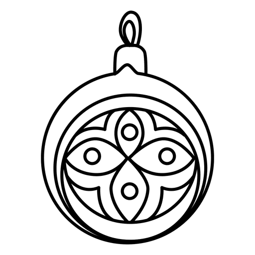 Icono de trazo de bola de Navidad 53 Diseño PNG