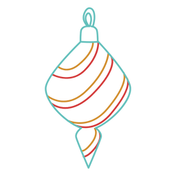 Christmas ball stroke 72 PNG Design