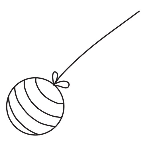 Ícone de mão desenhada de traço de bola de Natal 17 Desenho PNG