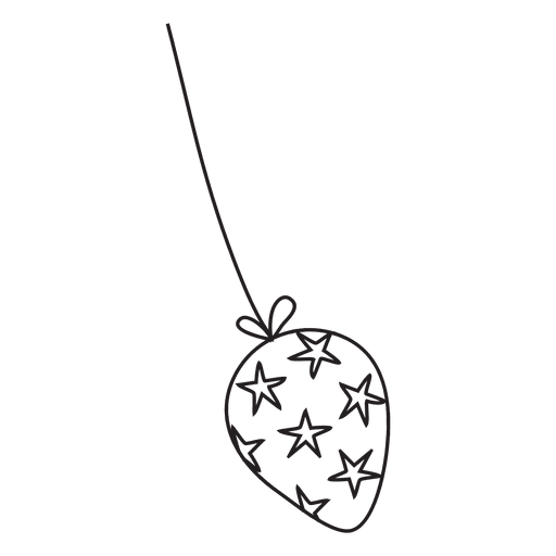 Weihnachtsball Strich Hand gezeichnete Ikone 5 PNG-Design