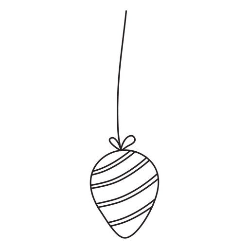 Icono de dibujado a mano de trazo de bola de Navidad 8 Diseño PNG