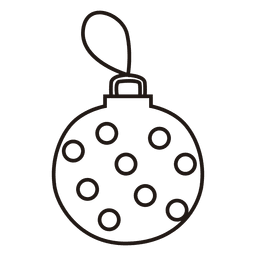 Christmas Ball Stroke Icon PNG & SVG Design For T-Shirts