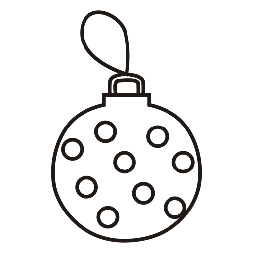 Weihnachtsball-Strich-Symbol PNG-Design