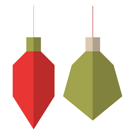 Icono plano bolas de Navidad 53 Diseño PNG