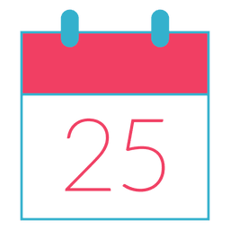 Calendário do dia de Natal com 65 Desenho PNG