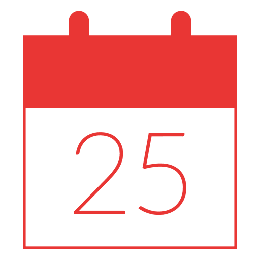 Christmas day calendar flat icon red 11 PNG Design