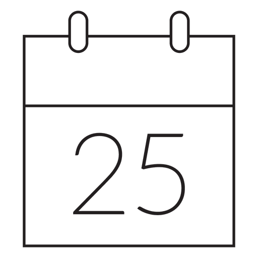 Icono de trazo de calendario de día de Navidad 77 - Descargar PNG/SVG