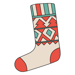 Christmas stocking cartoon icon 24 PNG Design