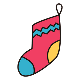 Christmas stocking cartoon icon 26 PNG Design Transparent PNG
