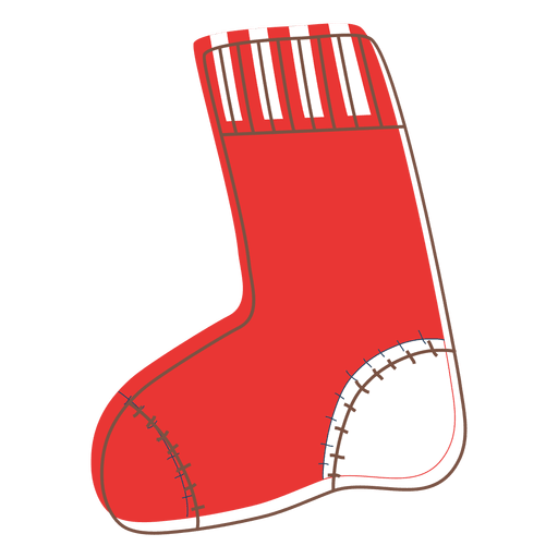 Icono de dibujos animados de calcetín de Navidad 67 Diseño PNG