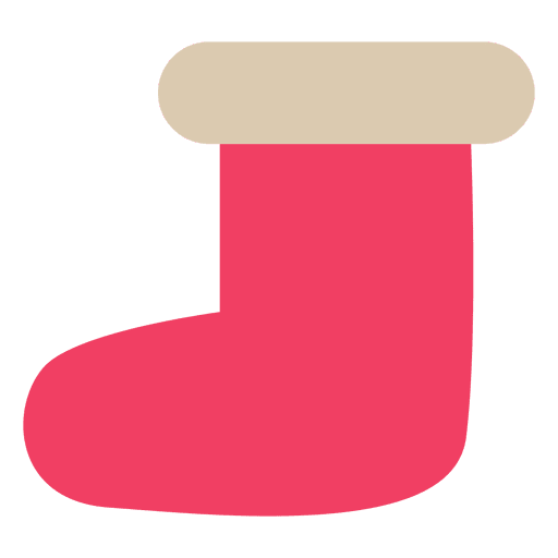Icono plano calcetín navideño 76 Diseño PNG