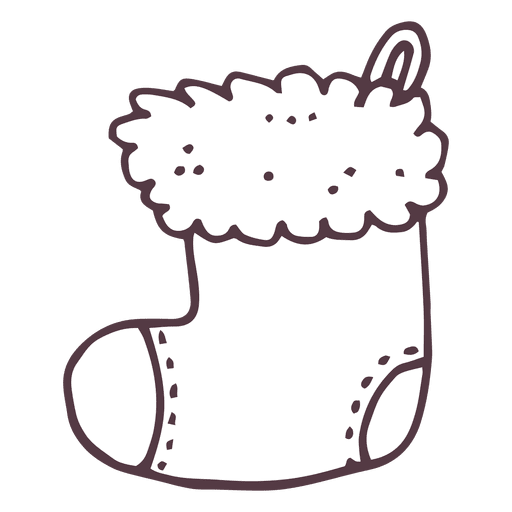 Download Christmas stocking hand drawn icon 10 - Transparent PNG ...