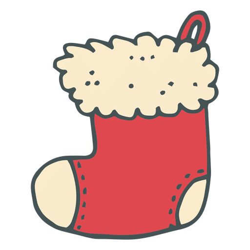 Christmas stocking hand drawn icon 35 PNG Design