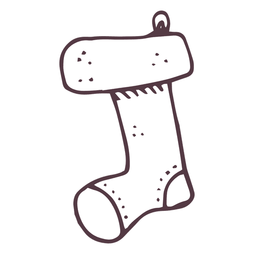 Christmas stocking hand drawn icon 50 PNG Design