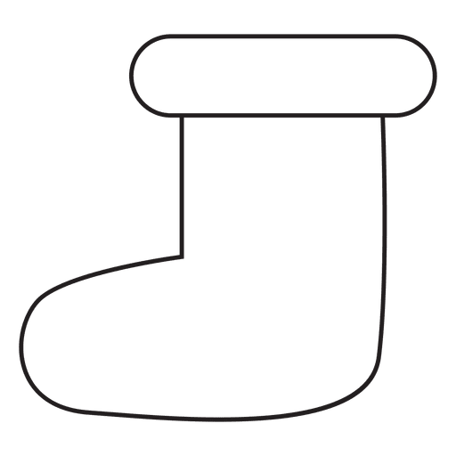 Weihnachtsstrumpf Strich Symbol 91 PNG-Design