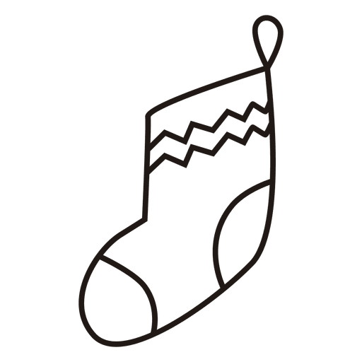 Icono de trazo de calcet?n de Navidad 38 Diseño PNG