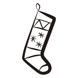 Icono de trazo de calcetín de Navidad 55 Diseño PNG