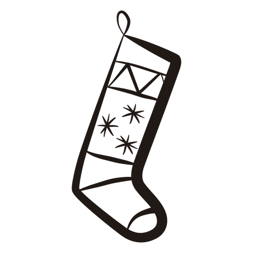Icono de trazo de calcet?n de Navidad 55