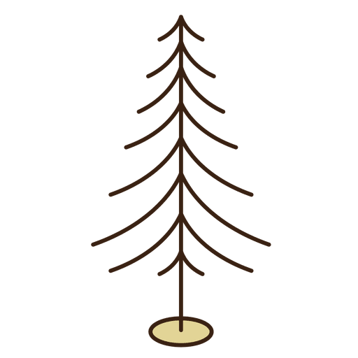 Icono de trazo de ramas de árbol de Navidad 10 Diseño PNG