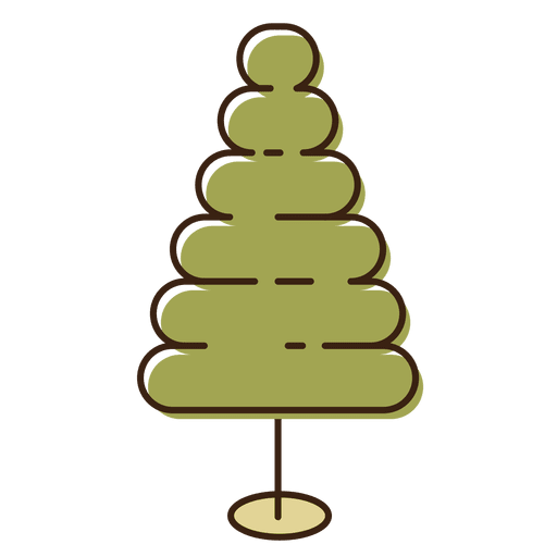 Icono de dibujos animados de burbuja de árbol de Navidad 13 Diseño PNG
