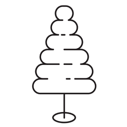 Christmas tree bubble stroke icon 25 PNG Design